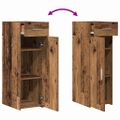 vidaXL Servírovacia skriňa so zásuvkou Staré drevo 30 x 42,5 x 93 cm
