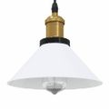 VidaXL Závesná lampa výškovo nastaviteľná E27 lesk biela Ø 22 cm kov