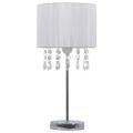 vidaXL Stolová lampa biela okrúhla E27