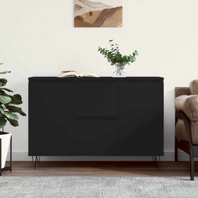 vidaXL Komoda, čierna 101,5x35x70 cm, kompozitné drevo
