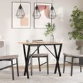 vidaXL Jedálenský stolík v tvare X 100x50x75 cm borovica a oceľ