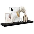 vidaXL Plávajúca nástenná polica, lesklá čierna 90x23,5x3,8 cm, MDF
