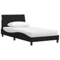vidaXL Posteľ s matracom Hanko čierna 100x200 cm látka