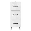 vidaXL Zásuvkový kabinet Biela s vysokým leskom 33 x 34,5 x 89,5 cm