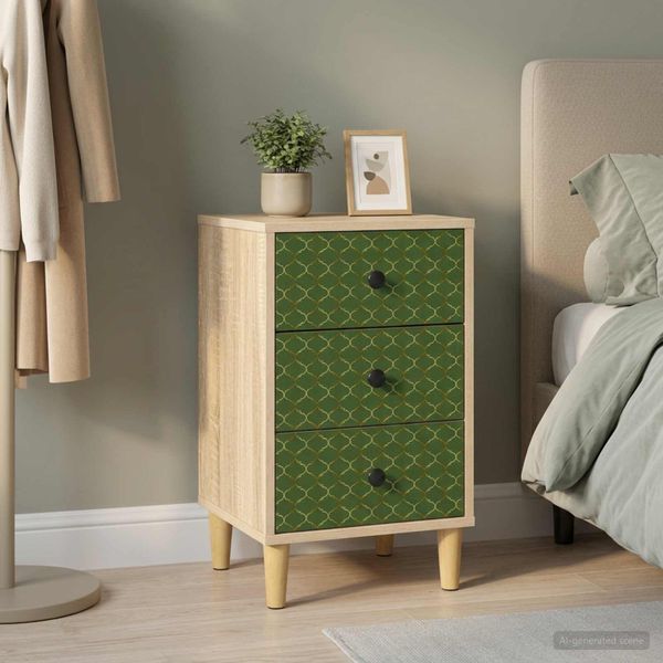 vidaXL Nočný stolík GELEEN Dub sonoma 36 x 33 x 60 cm Kompozitné drevo