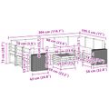 vidaXL Záhradná súprava gaučov 10 ks Prírodná a krémová Polyester