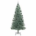 vidaXL Umelý vianočný stromček, snehom obalený, s LED svetlom 210 cm