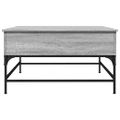 vidaXL Konferenčný stolík, sivá sonoma 80x80x45cm kompozitné drevo+kov