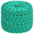 vidaXL Lodné lano zelené 10 mm 100 m polypropylén