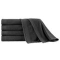 vidaXL Saunové uteráky 5 ks čierne 80x200 cm bavlnené 450 g/m2