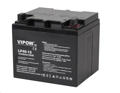 Bateria olovená  12V / 40Ah  VIPOW bezúdržbový akumulátor