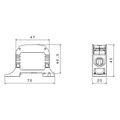 Svorka univerzálna RKA 50 L S, 150A, 1pól., AL/CU, čierna, na DIN/na panel