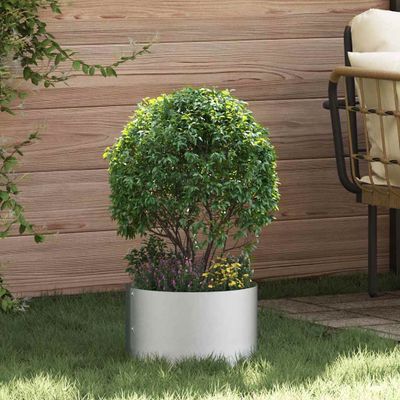 vidaXL Krúžok na kvetináče Strieborná 30 x 30 x 20 cm Pozinkovaná oceľ