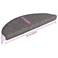 vidaXL Schodové rohože 15 ks 65x21x4 cm béžovo-sivé polkruhové veľké