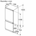 BOSCH Vstavaná kombinovaná chladnička KBN96ADD0