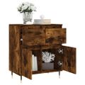 vidaXL Komoda dymový dub 60x35x70 cm spracované drevo