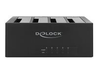 Dokovacia stanica HDD - oddielov: 4 - 2,5" / 3,5" zdieľané - SATA 6Gb/s - USB-C - čierna