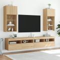 vidaXL TV skrinka s LED svetlami dub sonoma 40,5x30x90 cm