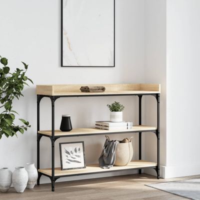 vidaXL Konzolový stolík s policami dub sonoma 100x30x80 cm