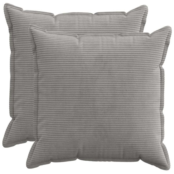 vidaXL Poťah na podložku 2 ks HOUTEN Svetlosivá 55 x 55 cm manšestr