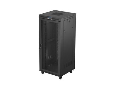 19'' Voľne stojúca racková skriňa 37U 800X800 čierna lcd perforované dvierka lanberg (ploché balenie)