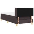 vidaXL Posteľ s pružinovým rámom Tmavohnedá 200 x 90 cm látka