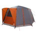 vidaXL Stan pre 6 osôb so strechou Šedá a oranžová 425 x 396 x 222 cm