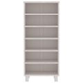 vidaXL Skrinka na CD HAMAR, biela 45x18x100 cm, borovicový masív