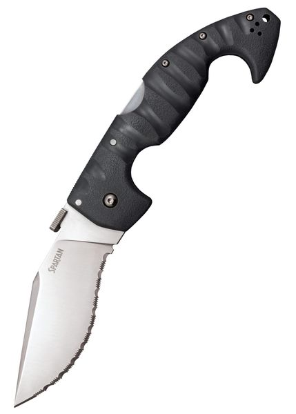 Cold Steel 21SS Spartan Serrated vreckový nôž 11,4 cm, šedá, Griv-Ex, spona