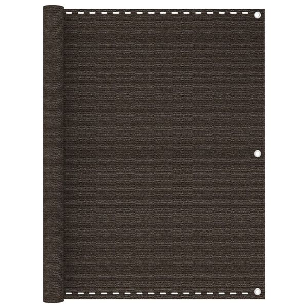 vidaXL Balkónová markíza hnedá 120x500 cm HDPE