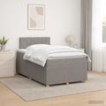 vidaXL Posteľ boxspring s matracom Sivohnedá 120 x 200 cm Látka
