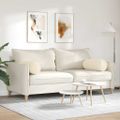 vidaXL Podložkové vankúše 2 pcs Béžová Ø 25 x 70 cm Mikrovlákno