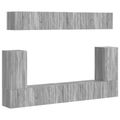 vidaXL Zostava TV skriniek 5 ks Sivý Sonoma Kompozitné drevo