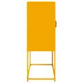 vidaXL Highboard horčicová žltá 68x39x107 cm Oceľ