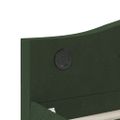 vidaXL Pohovka s USB tmavozelená látková 90x200 cm
