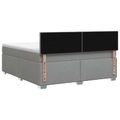vidaXL Posteľ s boxspringom a matracom a LED Svetlosivá 140 x 190 cm