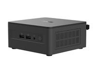 Barebone - mini PC bez CPU - RAM 0 GB - grafika Intel Iris Xe Graphics - Gigabit Ethernet, 2.5 Gigabit Ethernet, Bluetooth 5.2, IEEE 802.11ax (Wi-Fi 6E) - čierna