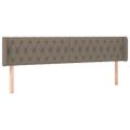 vidaXL Čelo postele s LED sivohnedé 183x16x78/88 cm látka