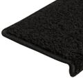vidaXL Schodové rohože 15 ks 65x21x4 cm čierne s obdĺžnikovým okrajom