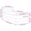 vidaXL Posteľ s pružinovým rámom s vankúšom Krémová 100 x 200 cm látka