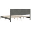 vidaXL Rám postele s čelnou doskou Tmavosivá 180 x 200 cm Zamat