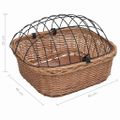 vidaXL Predný kôš na bicykel s poťahom 50x45x35 cm prírodná vŕba