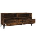 vidaXL TV skrinka dymový dub 100x34,5x44,5 cm kompozitné drevo