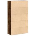 vidaXL Knižnica dymový dub 60x24x101,5 cm kompozitné drevo