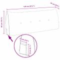 vidaXL Poduška na chrbát Oblá šedá 120 x 24 x 50 cm látka