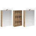 vidaXL Set kabinetov do kúpeľne 3 ks 140 x 14,5 x 70 cm