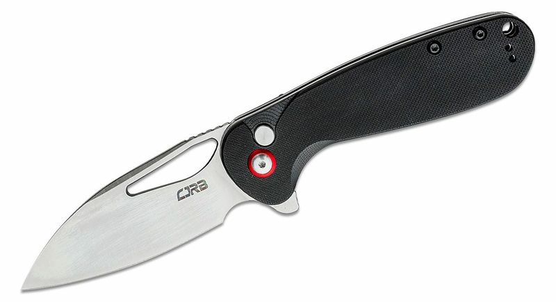 CJRB J1926-BK Lago vreckový nôž 8,7 cm, Sand Polished, čierna, G10