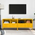 vidaXL TV skrinky 2 ks horčicovo-žlté 68x39x50,5 cm oceľ