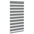 vidaXL Zebra roleta tmavošedá 90x100 cm šírka látky 85,9 cm polyester