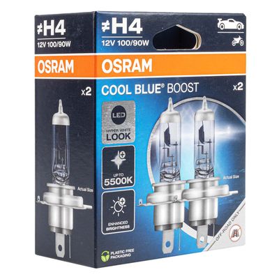 Halogénová žiarovka Osram H4 12V 100/90W P43t Cool Blue Boost 5000K / 2 ks